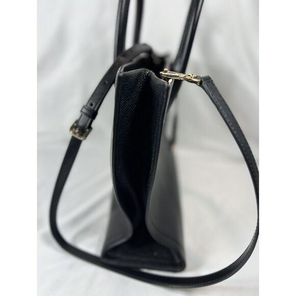 Michael Kors Black Leather Tote with Pouch - Picture 8 of 16